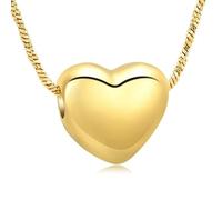 ZEZILE Urne collier pour cendres petit coeur crémation bijoux en acier inoxydable cendres pendentif pour femmes hommes coeur souvenir mémorial bijoux