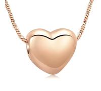 ZEZILE Urne collier pour cendres petit coeur crémation bijoux en acier inoxydable cendres pendentif pour femmes hommes coeur souvenir mémorial bijoux