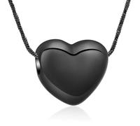 ZEZILE Urne collier pour cendres petit coeur crémation bijoux en acier inoxydable cendres pendentif pour femmes hommes coeur souvenir mémorial bijoux
