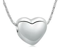 ZEZILE Urne collier pour cendres petit coeur crémation bijoux en acier inoxydable cendres pendentif pour femmes hommes coeur souvenir mémorial bijoux