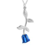 ZEZILE Urne collier pour cendres Roseflower crémation bijoux en acier inoxydable cendres pendentif pour femmes hommes souvenir mémorial cendres bijoux