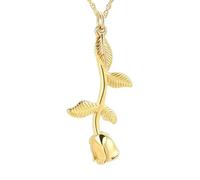 ZEZILE Urne collier pour cendres Roseflower crémation bijoux en acier inoxydable cendres pendentif pour femmes hommes souvenir mémorial cendres bijoux