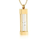 ZEZILE Urne collier pour cendres verre sablier crémation bijoux en acier inoxydable cendres pendentif pour femmes hommes souvenir mémorial bijoux