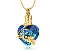 ZEZILE Urne Colliers pour Cendres Crémation Bijoux pour Cendres Souvenir Pendentif Pour Cendres Pour Femmes Hommes