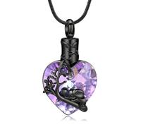 ZEZILE Urne Colliers pour Cendres Crémation Bijoux pour Cendres Souvenir Pendentif Pour Cendres Pour Femmes Hommes