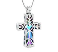 ZEZILE Urne Colliers pour Cendres pour Femmes Hommes Médaillons Médaillons Pendentif Gravé Toujours dans mon Esprit, Pour Toujours dans mon