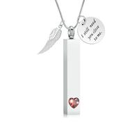 ZEZILE Urne Colliers pour Cendres pour Femmes Hommes Médaillons Médaillons Pendentif Gravé Toujours dans mon Esprit, Pour Toujours dans mon