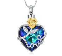 ZEZILE Urne Colliers pour Cendres pour Femmes Hommes Médaillons Médaillons Pendentif Gravé Toujours dans mon Esprit, Pour Toujours dans mon