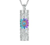 ZEZILE Urne Colliers pour Cendres pour Femmes Hommes Médaillons Médaillons Pendentif Gravé Toujours dans mon Esprit, Pour Toujours dans mon