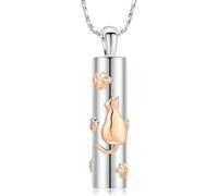 ZEZILE Urne Colliers pour Cendres pour Femmes Hommes Médaillons Médaillons Pendentif Gravé Toujours dans mon Esprit, Pour Toujours dans mon