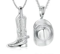 ZEZILE Urne Colliers pour Cendres pour Femmes Hommes Médaillons Médaillons Pendentif Gravé Toujours dans mon Esprit, Pour Toujours dans mon