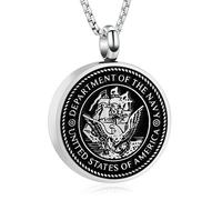 ZEZILE Urne Colliers pour Cendres pour Femmes Hommes Médaillons Médaillons Pendentif Gravé Toujours dans mon Esprit, Pour Toujours dans mon