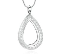 ZEZILE Urne Colliers pour Cendres pour Femmes Hommes Médaillons Médaillons Pendentif Gravé Toujours dans mon Esprit, Pour Toujours dans mon