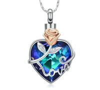 ZEZILE Urne Colliers pour Cendres pour Femmes Hommes Médaillons Médaillons Pendentif Gravé Toujours dans mon Esprit, Pour Toujours dans mon