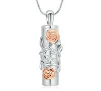 ZEZILE Urne Colliers pour Cendres pour Femmes Hommes Médaillons Médaillons Pendentif Gravé Toujours dans mon Esprit, Pour Toujours dans mon
