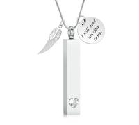 ZEZILE Urne Colliers pour Cendres pour Femmes Hommes Médaillons Médaillons Pendentif Gravé Toujours dans mon Esprit, Pour Toujours dans mon