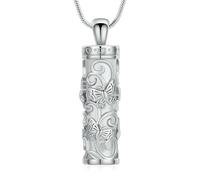 ZEZILE Urne Colliers pour Cendres pour Femmes Hommes Médaillons Médaillons Pendentif Gravé Toujours dans mon Esprit, Pour Toujours dans mon