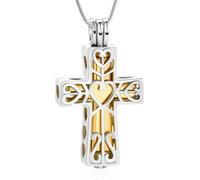 ZEZILE Urne Colliers pour Cendres pour Femmes Hommes Médaillons Médaillons Pendentif Gravé Toujours dans mon Esprit, Pour Toujours dans mon