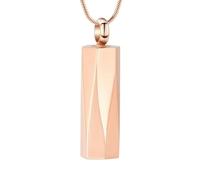 ZEZILE Urne Colliers pour Homme Pet Cylindre Crémation Urne Bijoux En Acier Inoxydable Cendres Pendentif Pour Femmes Hommes Souvenir Bijoux Mémoriaux