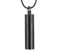 ZEZILE Urne de crémation collier pour cendres cylindre crémation bijoux en acier inoxydable pendentif en cendre pour femmes hommes souvenir mémorial bijoux