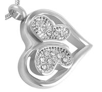 ZEZILE Urne de crémation pour cendres Urne commémorative Papillon pendentif collier Charms