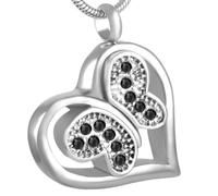 ZEZILE Urne de crémation pour cendres Urne commémorative Papillon pendentif collier Charms