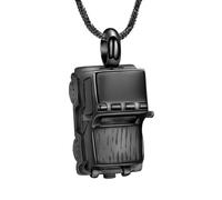 ZEZILE Urne de voiture collier pour cendres en acier inoxydable crémation bijoux cendres pendentif pour femmes hommes souvenir mémorial pour bijoux