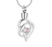 ZEZILE Urne en cristal collier pour cendres coeur crémation bijoux Mémorial humain animal de compagnie cendres pendentif collier souvenir pour femmes hommes