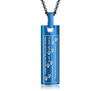 ZEZILE Urne pour animaux de compagnie collier chien/chat patte crémation bijoux souvenir Memorial cendres porte