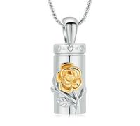 ZEZILE Urne rose collier pour cendres cylindre crémation bijoux en acier inoxydable cendres pendentif souvenir mémorial pour bijoux pour femmes hommes