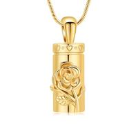 ZEZILE Urne rose collier pour cendres cylindre crémation bijoux en acier inoxydable cendres pendentif souvenir mémorial pour bijoux pour femmes hommes