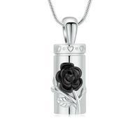 ZEZILE Urne rose collier pour cendres cylindre crémation bijoux en acier inoxydable cendres pendentif souvenir mémorial pour bijoux pour femmes hommes