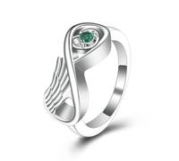 ZEZILE Urnes commémoratives anneau aile urne pour les femmes en acier inoxydable bijoux Humain/animal de compagnie cendres support Anneaux de crémation personnalisés