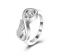 ZEZILE Urnes commémoratives anneau aile urne pour les femmes en acier inoxydable bijoux Humain/animal de compagnie cendres support Anneaux de crémation personnalisés