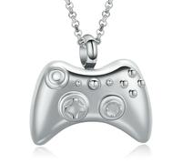 ZEZILE Urnes de bijoux de crémation commémorative pour cendres humaines/animaux de compagnie Porte-urne en acier inoxydable Collier d’urne commémorative