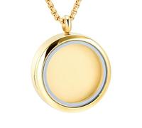 ZEZILE Verre Rond Pendentif Crémation Bijoux tenir Bien-aimé Cendres photo Souvenir Mémorial Urne médaillon Femmes Hommes Collier
