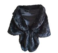 ZEZKT Châle Étole Fourrure De Femme Mariage Écharpe Cape sur Robe de Soirée Mariée 1920s Gatsby Flapper Fête Costume pour l'hiver Extérieur Intérieur