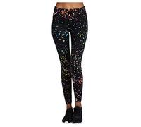 ZEZKT Pantalon de Sports Femmes Legging de Sport À Pois Pantalon de Yoga Mode Faire des Exercices Leggings Fitness Sports Fonctionnement Pantalons Athlétiques (L, Noir)