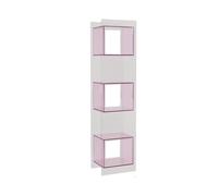Zf9tBw5sH Étagères de Rangement Bibliothèque en Acrylique Simple, étagères Multicouches, vitrine de Rangement du Sol au Mur, Petite bibliothèque dans Le Salon Bibliothèque(Pink)