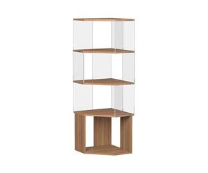 Zf9tBw5sH Étagères de Rangement Étagère de Rangement Polyvalente en Acrylique et Bois à 4 Niveaux for Coin Salon Bibliothèque