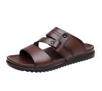 ZFBDFC Chaussons EVA été Chaussures De Plage pour Hommes À Double Usage Sandales D'été Plein Air Respirantes Sandalias Décontractées Antidérapantes-brown-46