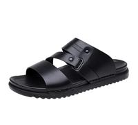 ZFBDFC Chaussons EVA été Chaussures De Plage pour Hommes À Double Usage Sandales D'été Plein Air Respirantes Sandalias Décontractées Antidérapantes-black-40