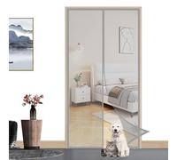 ZFEBHMY Moustiquaire Magnétique Porte,Fermeture Automatique Auto-Adhésif Rideau Fermeture Magnétique Moustiquaire,Plein Cadre Fermeture,pour Couloirs Portes Patio-Grey||75x205cm(29x80inch)