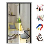 ZFEBHMY Moustiquaire Porte MagnéTique Rideau de Porte Magnetique Antimoustique Rideaux Anti Mouches pour Porte sans Perçage Installation Facile,pour Couloirs Patio-Black A|| 85x210cm(33x82inch)