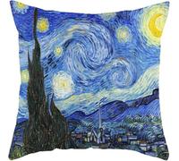 ZFENGYYUAN Housse de coussin Van Gogh Arts Nuit étoilée Taie d'oreiller Décoration d'intérieur pour homme/femme Salon Chambre Canapé Chaise 45,7 x 45,7 cm