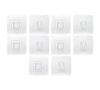 zffkz Lot de 5 Crochet Adhesif Mural Transparents, 5 kg Crochets Adhesifs Muraux Pour Murs, Sans Perçage, Pour Salles de Bains Et Cuisines, Pour Organiser multiprises, Poubelles Et Objets Décoratifs