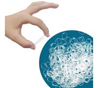 ZFFKZ Lot de 500 mini élastiques à cheveux transparents pour femmes et filles, élastiques doux et élastiques pour cheveux fins et épais, coiffures de mariage avec tresses