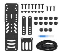ZFFOZZ Adaptateur D'étui Tactique Modulaire à Tirage Rapide, Plaque de Montage Réglable Multi-Trous en Alliage D'aluminium pour Sac de Jambe, pour la Chasse et Les Activités Tactiques(Black)