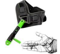 ZFFOZZ Aide à la Détente d'arc à Dragonne Réglable, Déclencheur Type Pince pour Arcs à Poulies, Adapté aux Droitiers et Gauchers, Accessoire Essentiel de Tir à l'arc(Green)