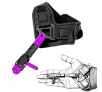 ZFFOZZ Aide à la Détente d'arc à Dragonne Réglable, Déclencheur Type Pince pour Arcs à Poulies, Adapté aux Droitiers et Gauchers, Accessoire Essentiel de Tir à l'arc(Purple)